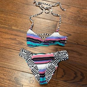 Roxy strappy bikini top (xs) and bottom (s)